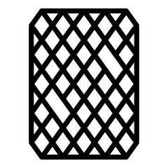 Rubber doormat icon. Outline rubber doormat vector icon for web design isolated on white background