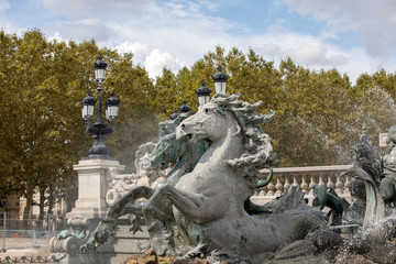  Esplanade des Quinconces, fontain of the Monument aux Girondins in Bordeaux. France