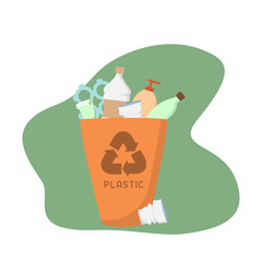Plastic trash bin