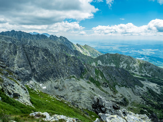 Fototapeta na wymiar In the High Tatras Slovakia side of Mountains