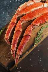 Fresh tasty king kamchatka crab's claw