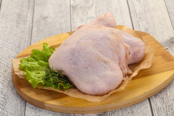 Raw chicken hip