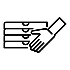 Pizza delivery icon. Outline Pizza delivery vector icon for web design isolated on white background