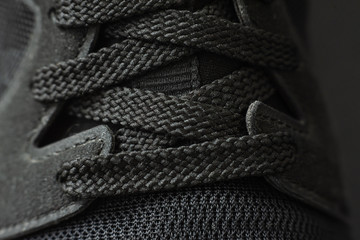 Sports shoes sneakers designed mainly for sports or other types of exercise. Detail of sneakers closeup