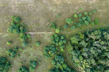 country road, view from above