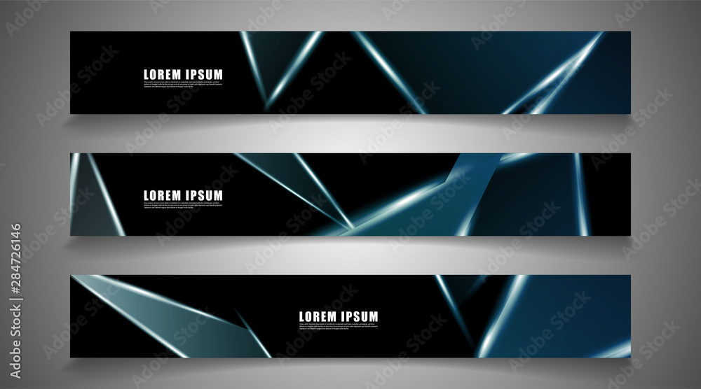 Sticker minimal banner design. triangular shape vector design background. print templates for ad background