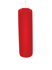 Red boxing bag. vector illustration