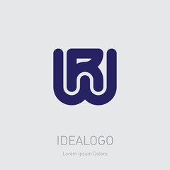 R and W initial logo. RW initial monogram logotype. WR - Vector design element or icon.