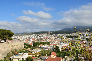  Blick auf Rethymno von der Fortezza auf Kreta in Griechenland