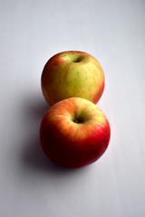apples on black background