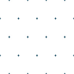 Vector Magical Navy Blue Rhombus on White seamless pattern background.