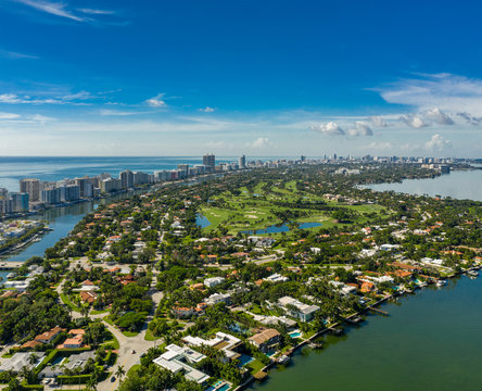 Aerial photo La Gorce Island Miami Beach FL