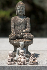 Buddha stone statues, Odeung Citizen´s Zen Center, Hakrim temple, South Korea
