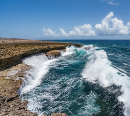   Shete Boka National park Views around Curacao a small Caribbean island