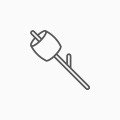 marshmallow icon, dessert vector