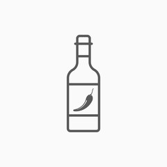 spicy sauce icon, chilli sauce vector