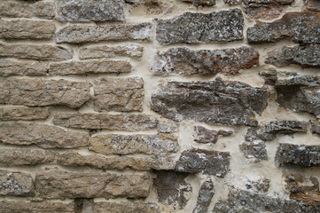 Rocky brick wall. stone wall background. abstract grunge texture. old gray masonry