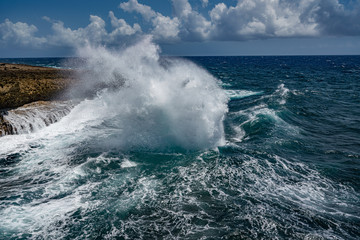 Fototapeta premium Shete Boka National park Views around Curacao a small Caribbean island