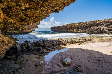   Shete Boka National park Views around Curacao a small Caribbean island