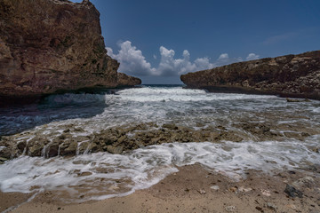Fototapeta na wymiar Shete Boka National park Views around Curacao a small Caribbean island