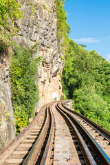 Obraz premium Railway at local place in summer.