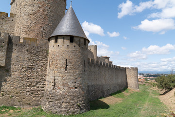 Old fortress of Carcassonne city France