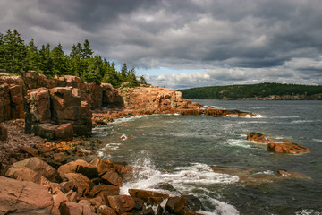 Fototapeta na wymiar Rocky Seashore, Acadia National Park, Maine.
