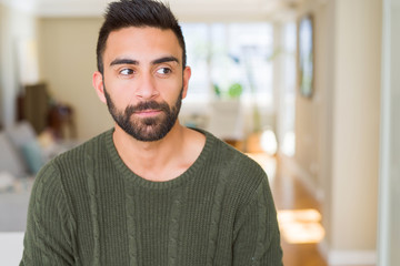 Handsome man looking relaxed and confident