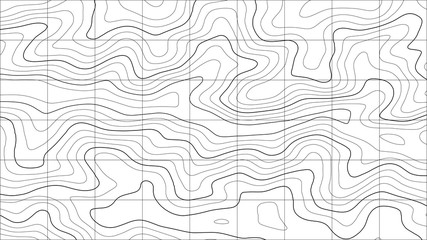 Topographic map background. Grid map. Abstract vector illustration.
