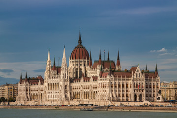 Fototapeta na wymiar Országház, The Hungarian Parliament Building, Budapest, Hungary