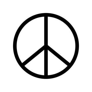 peace symbol on a white background