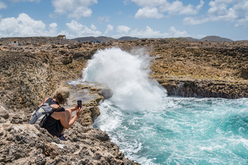   Shete Boka National park Views around Curacao a small Caribbean island