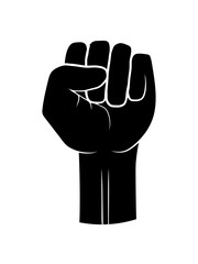 symbol faust revolution hand strecken oben luft halten zeigen zeichen anarchie rebellion rebell team crew cool design comic cartoon arm