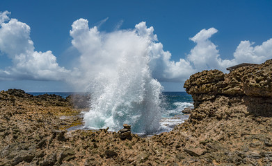   Shete Boka National park Views around Curacao a small Caribbean island