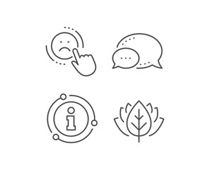 Dislike line icon. Chat bubble, info sign elements. Negative feedback rating sign. Customer satisfaction symbol. Linear dislike outline icon. Information bubble. Vector