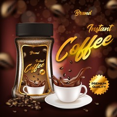 Instant Coffee Premium Quality Advertising Banner