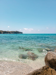 Summer, beach and a turquoise sea.