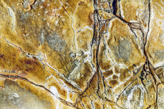 Natural stone texture closeup. Selective focus.
