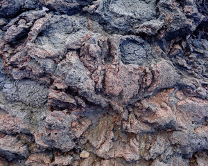 Natural abstract mosaic of volcano lava from Sao Miguel Island, Azores Islands, Portugal