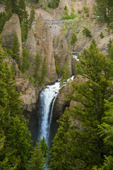 Fototapeta na wymiar Tower water fall yellowstone national park