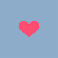 heart red icon on beautiful background. vector symbol