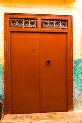 Old doors in old Moroccan city