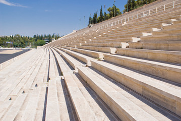 Fototapeta na wymiar Seating area in the Panathenaic Stadium