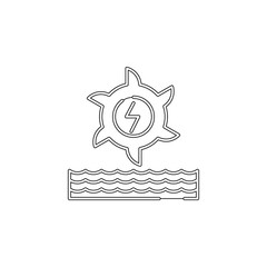 Energy turbine icon. Element of sustainable energy for mobile concept and web apps icon. Outline, thin line icon for website design and development, app development