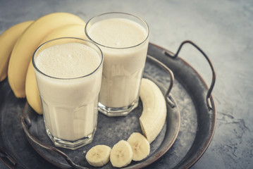 Banana smoothie with almond milk