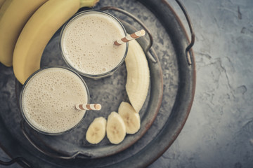 Banana smoothie with almond milk