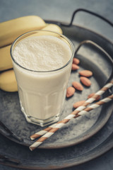 Banana smoothie with almond milk
