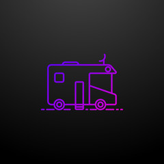 House on wheels dusk style nolan icon. Elements of summer holiday and travel set. Simple icon for websites, web design, mobile app, info graphics