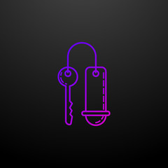 Room key dusk style nolan icon. Elements of summer holiday and travel set. Simple icon for websites, web design, mobile app, info graphics