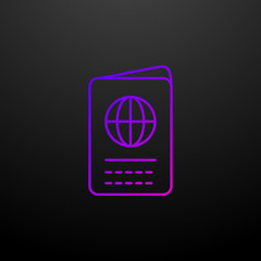 Passport dusk style nolan icon. Elements of summer holiday and travel set. Simple icon for websites, web design, mobile app, info graphics
